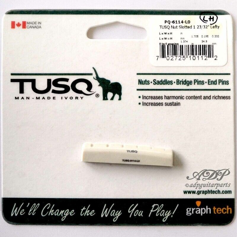 Capotasto Graph Tech Tusq Sinistra PQ-6114-L0 Acustica Slotted Nut 43.3x 4.95mm