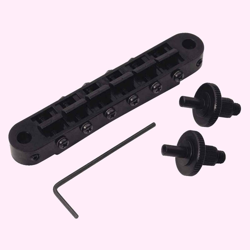 TonePros T3BP-B Ponticello Standard Tuneomatic Bridge Small Visiera con Intaglio