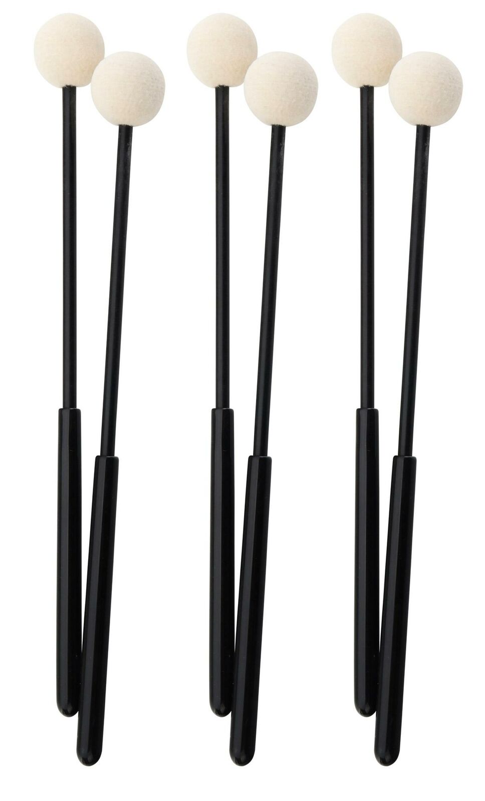 3x Coppia di Battenti Bacchette per Xilofono Chiama Vibrafono a Percussione 31cm