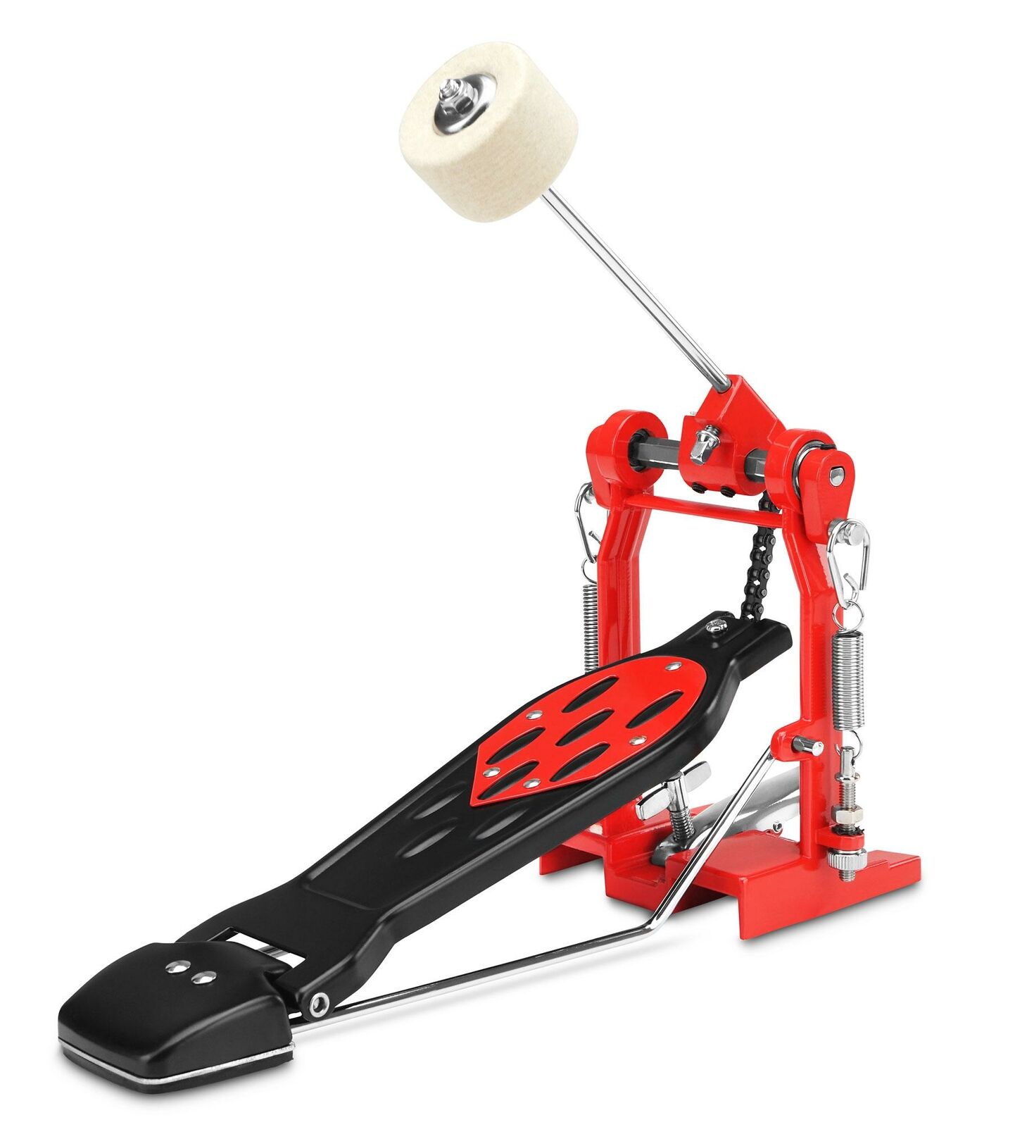 Pedale Singolo Gran Cassa Con Catena Per Batteria Acustica Drum Pedal Regolabile