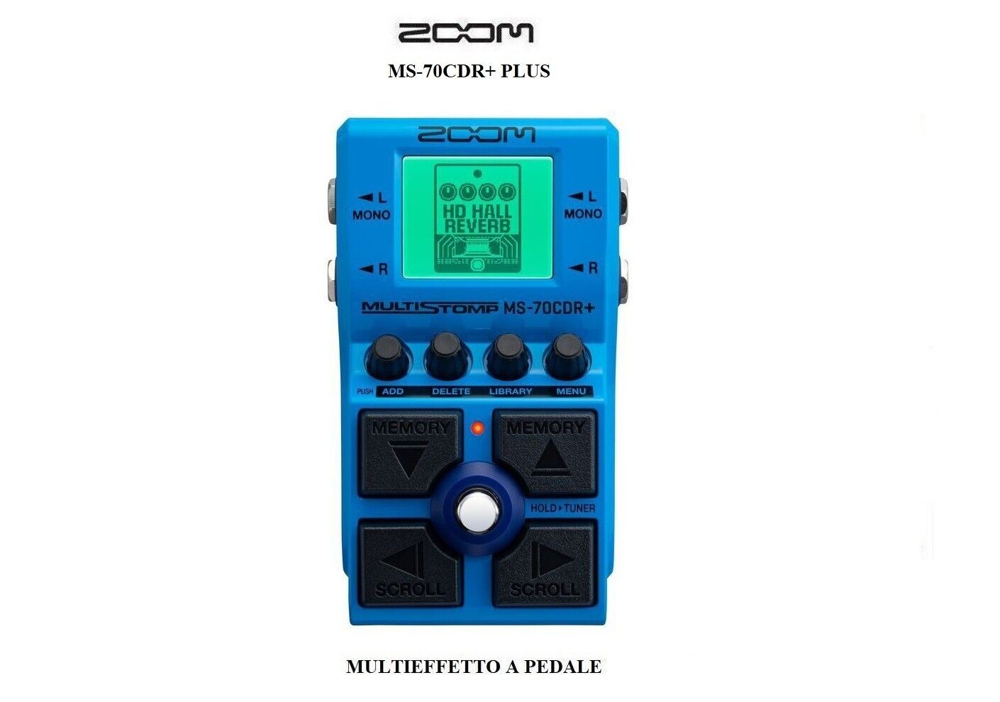 ZOOM MS70CDR+ PLUS Pedale 149 multi effetti per chitarra basso tastiera midi usb