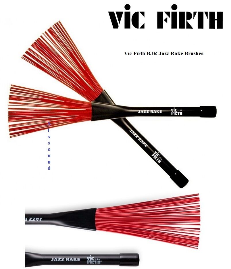Vic Firth BJR Jazz Rake Brushes COPPIA SPAZZOLE NYLON TELESCOPICHE PER BATTERIA