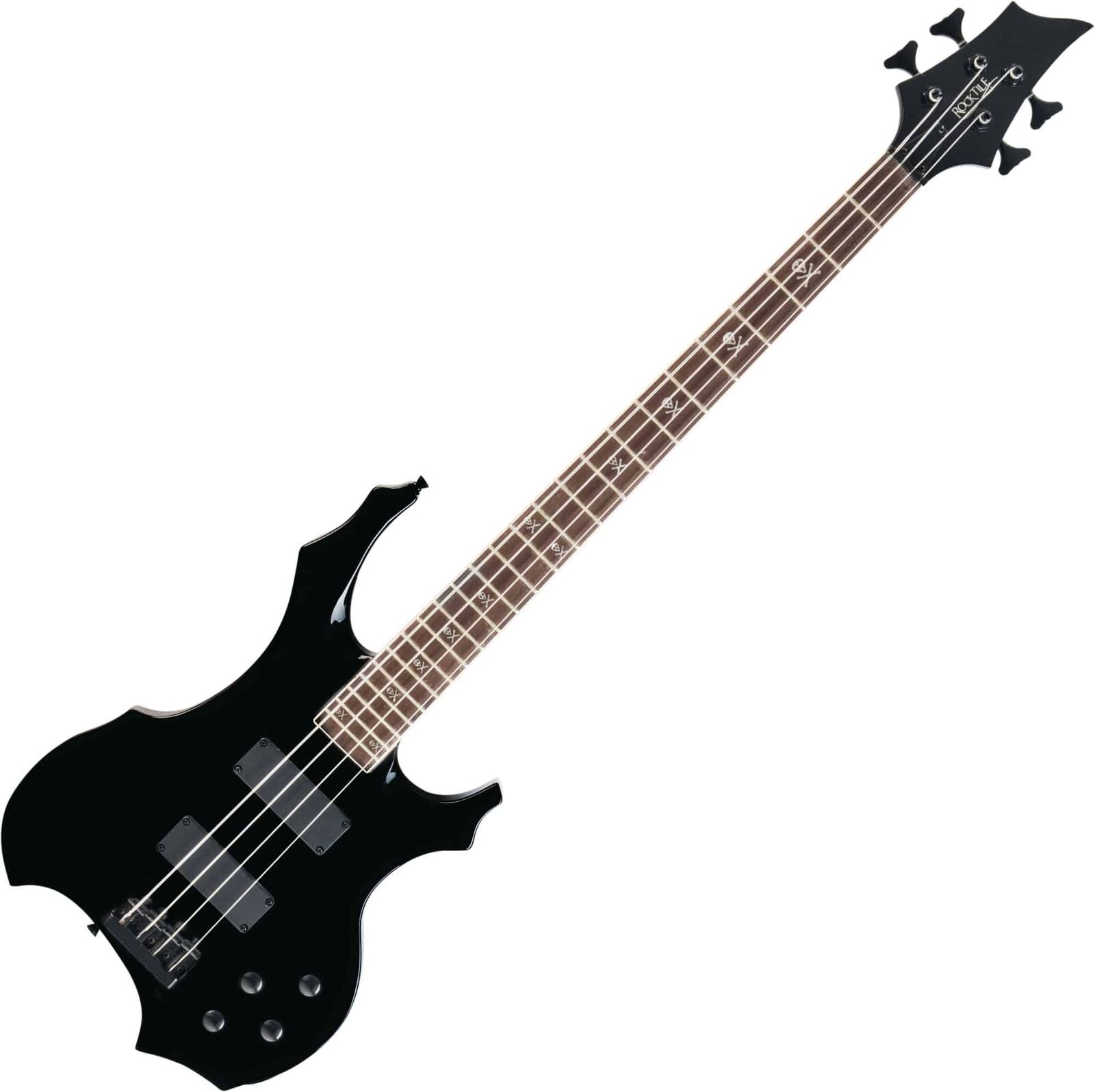 Basso Elettrico 4 Corde Rocktile Bass Metal Humbucker 24 Tasti Palissandre Nero