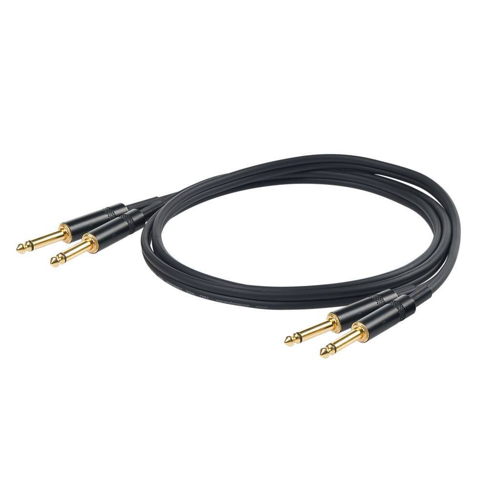 PROEL CHLP315LU3 3mt Cavo audio STEREO 2 Jack Mono 6,3mm   2 x Jack Mono 6,3mm
