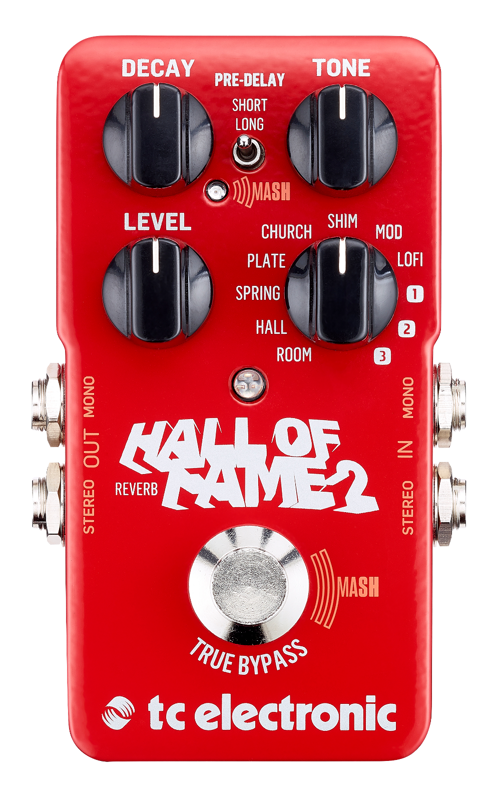 TC ELECTRONIC HALL OF FAME 2 RIVERBERO A PEDALE PER CHITARRA TRUE BYPASS TECNOLO