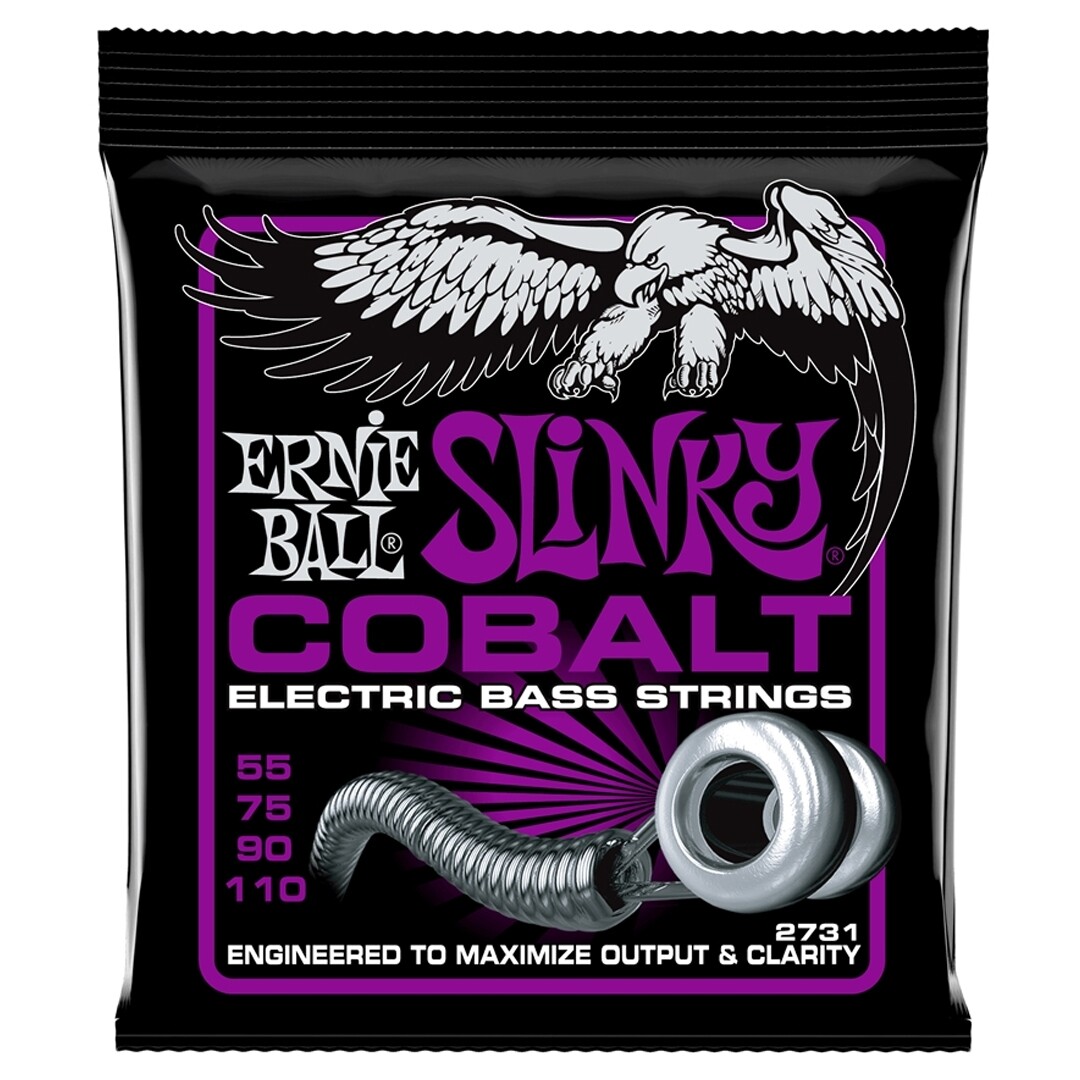 Ernie Ball 2731 Cobalt Power 055/110 Set 4 Corde per Basso Elettrico Cobalt 055/