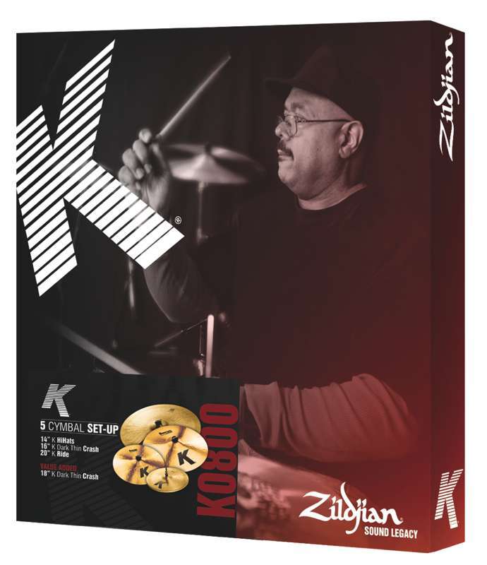 Zildjian 5 K Set Set Piatti Ride 20, Hi-hat 14, Crash 16, Crash 18