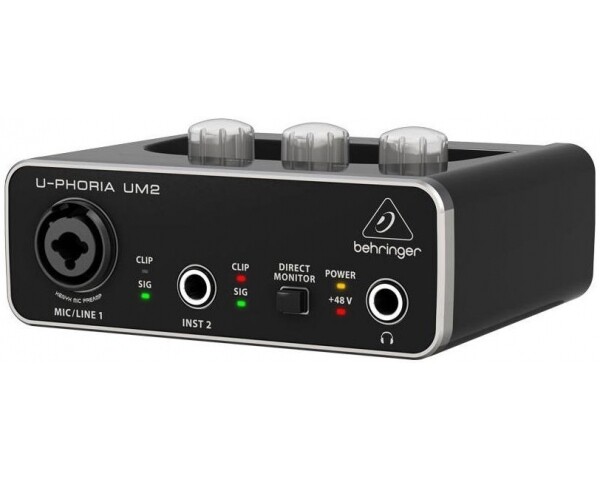 BEHRINGER UM2 U-PHORIA INTERFACCIA 2X2 USB SCHEDA AUDIO 2 IN 2 OUT PREAMPLIFICAT
