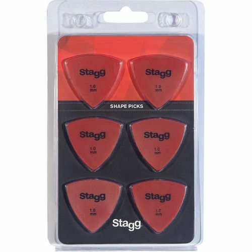 Stagg Spelli Plettri - Ellittico Plettri per Chitarra - Confezione Di 6