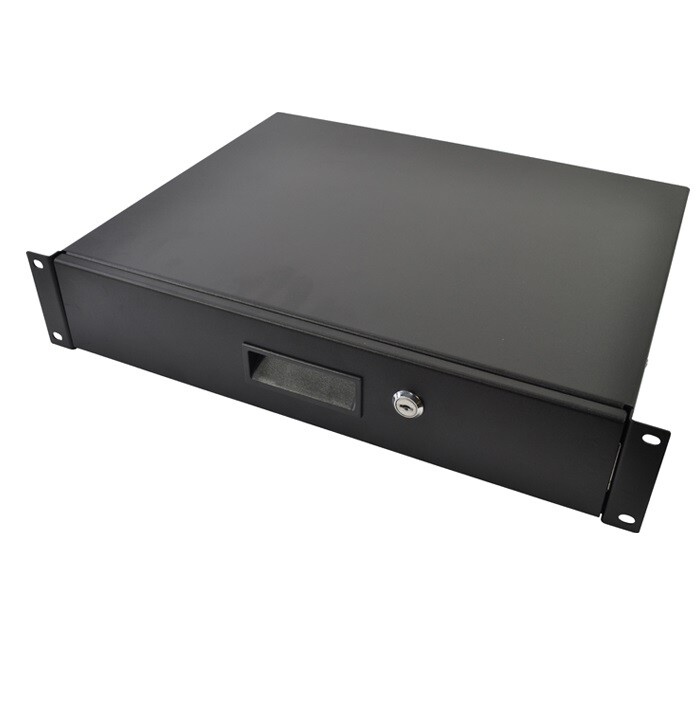 Cobra cassetto rack con serratura 2 unità