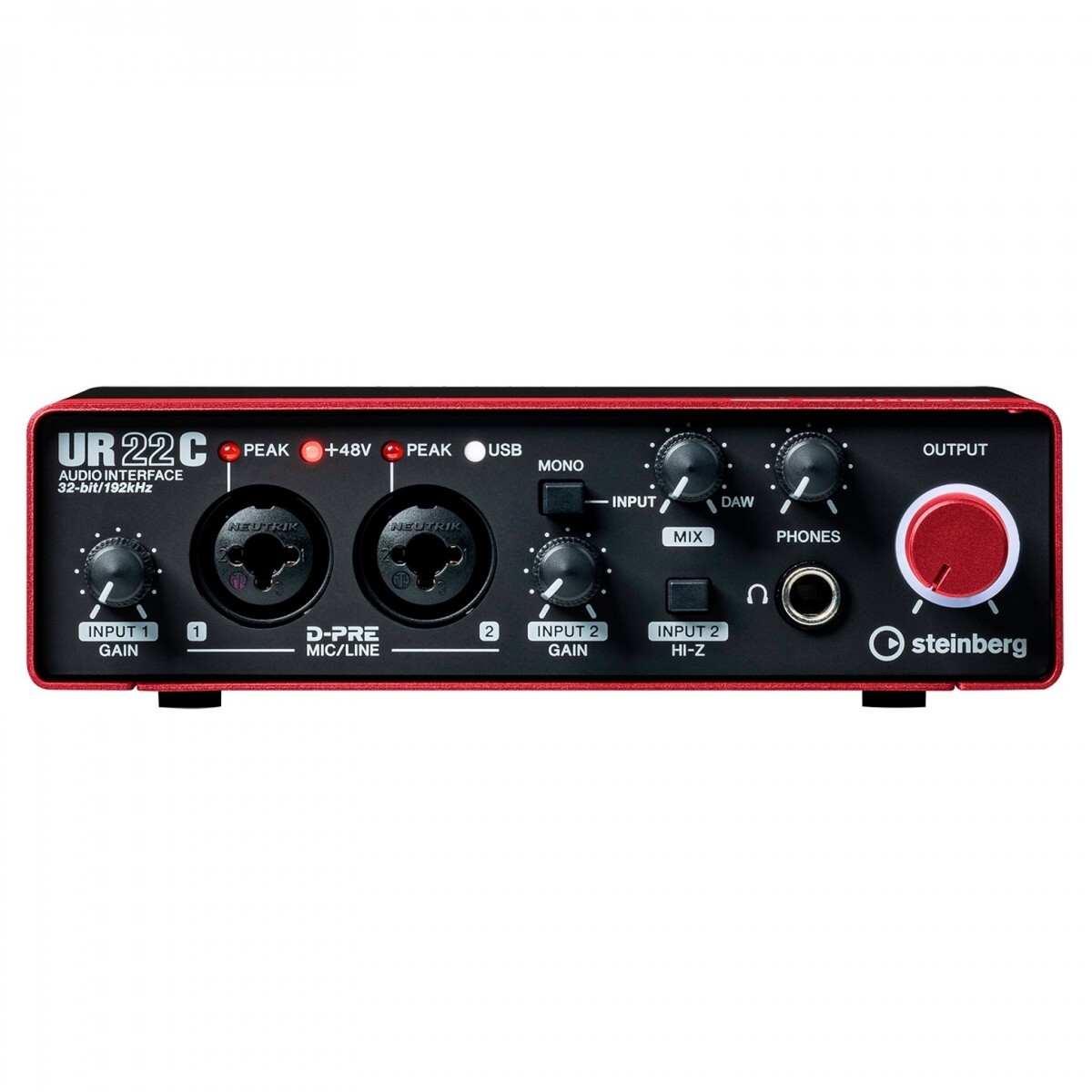 STEINBERG UR22C RED INTERFACCIA AUDIO USB 3.0 MIDI 2 CANALI CON D-PRE 24BIT 192K