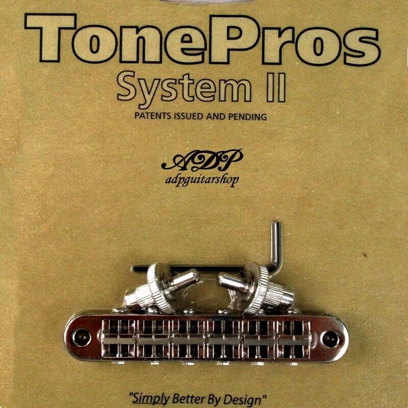 TonePros T3BP-N Ponticello Standard Tuneomatic Bridge Small Visiera con Intaglio