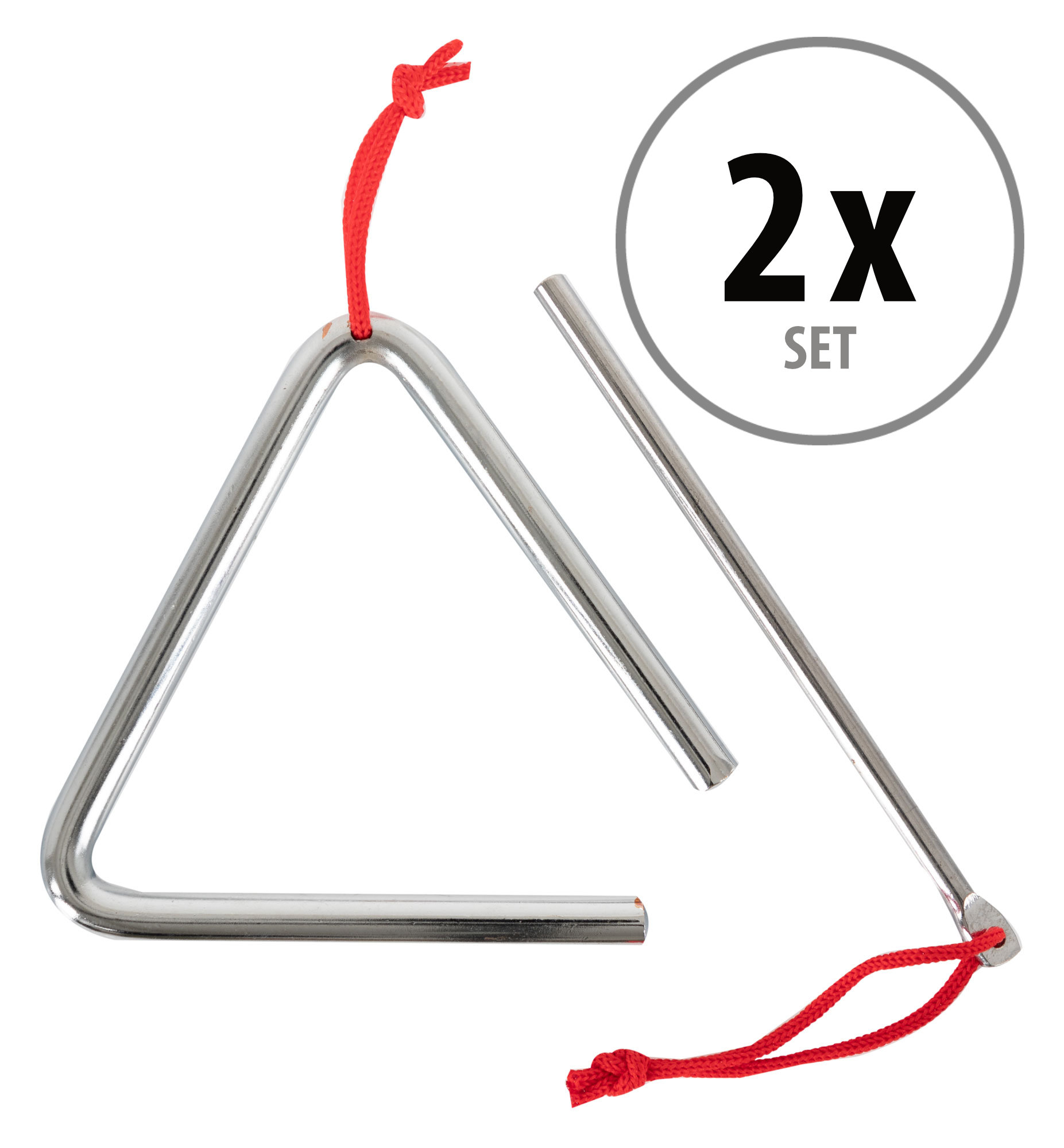Triangolo Strumenti Musicali Percussioni Triangle 10cm con Bacchette set 2 pezzi