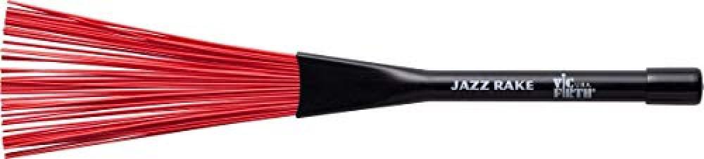 (TG. Coppia) Vic Firth Jazz Rake – Retractable - Red Plastic Handle - NUOVO