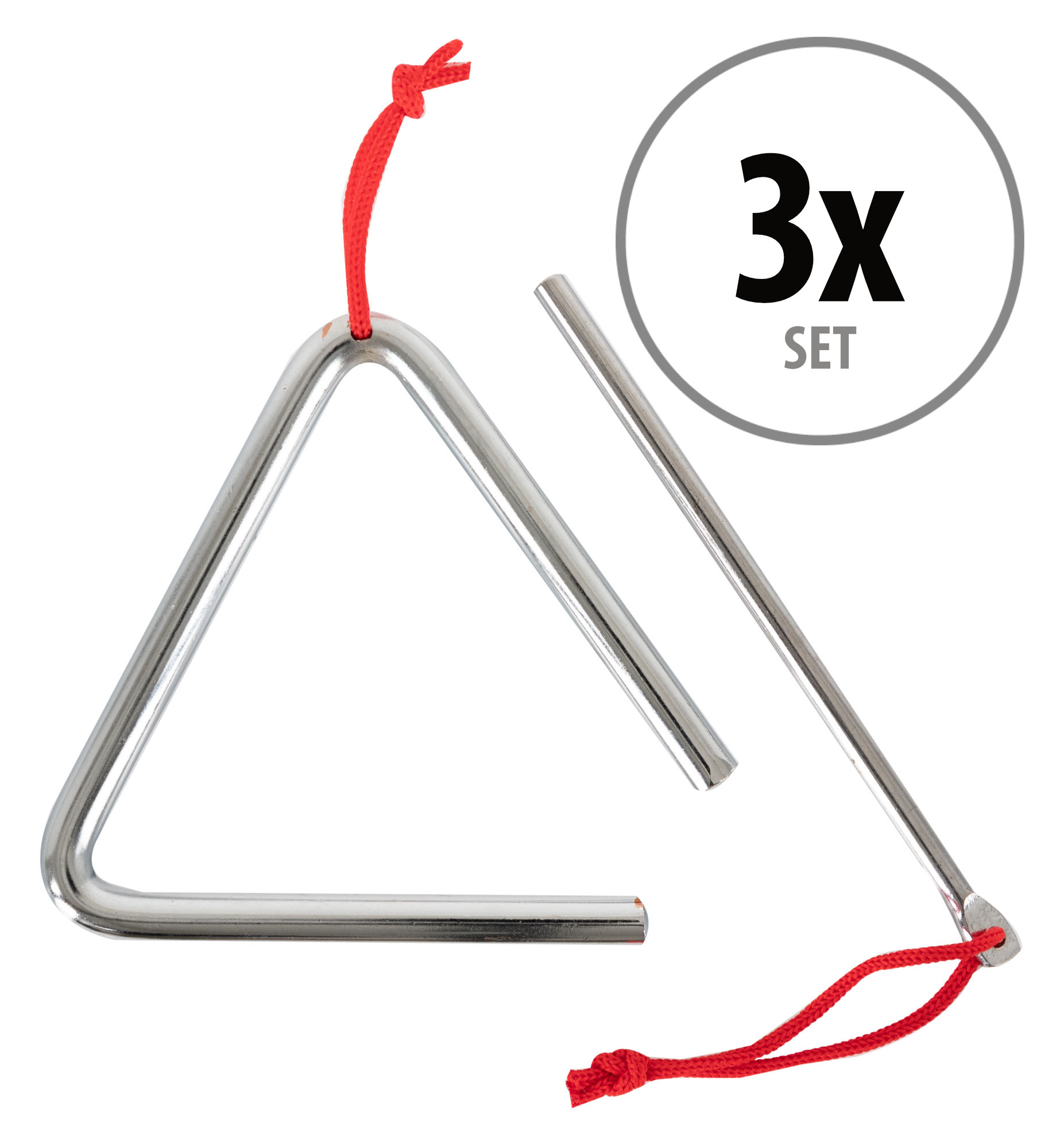 Triangolo Strumenti Musicali Percussioni Triangle 10cm con Bacchette set 3 pezzi