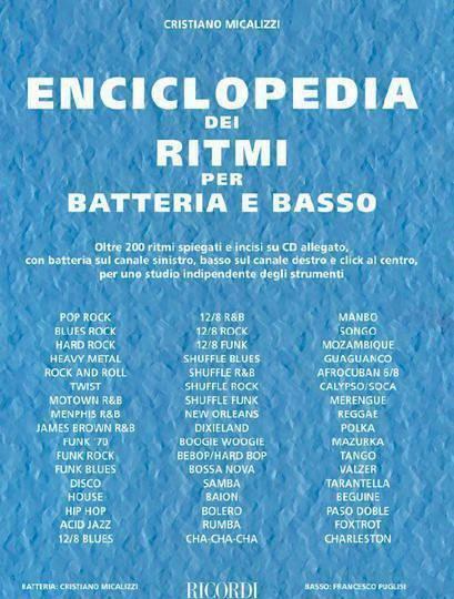 Ricordi enciclopedia dei ritmi per batteria e basso Micalizzi Cristiano