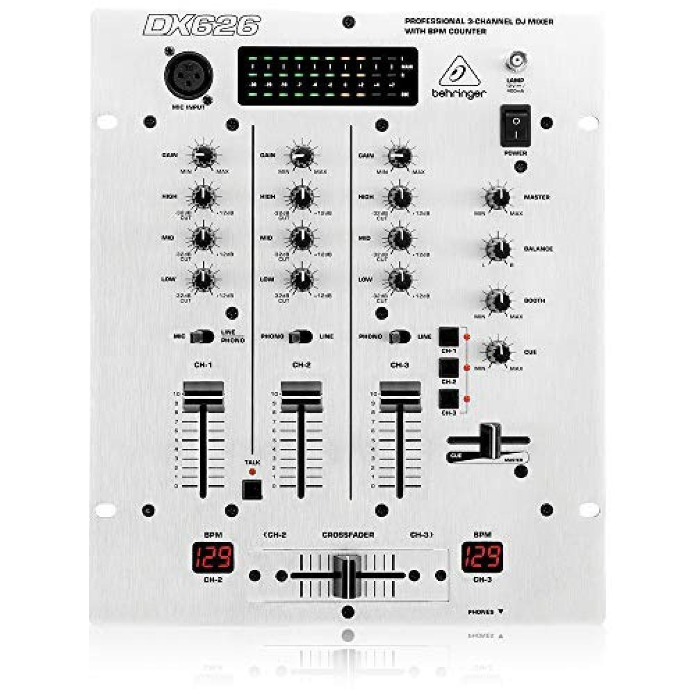 Behringer DX626 mixer professionale 3 canali Phono/Line/Mic + Contatore Bpm - NU