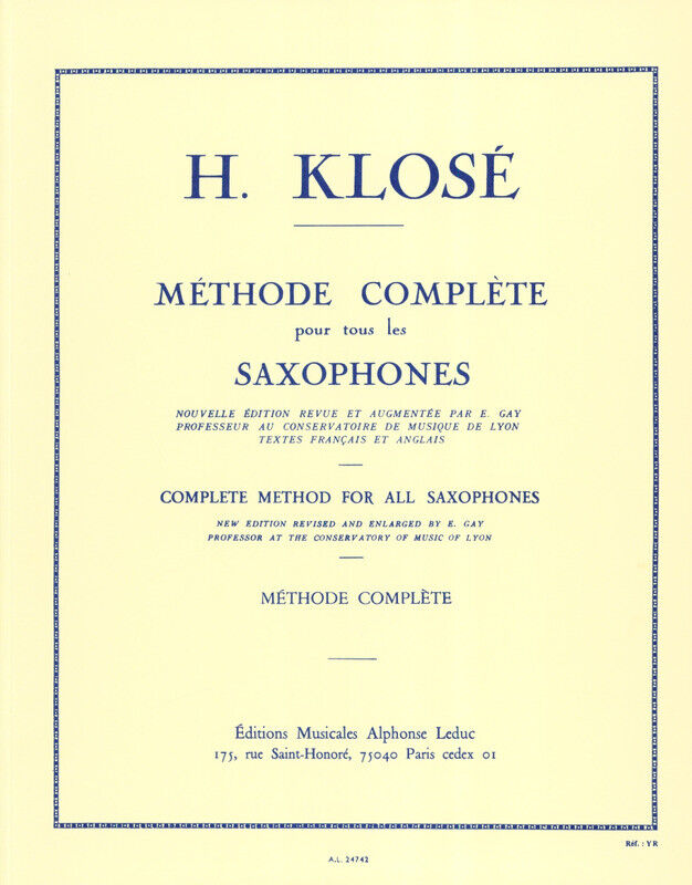 Leduc A. metodo completo per sassofono Klosé Hyacinthe