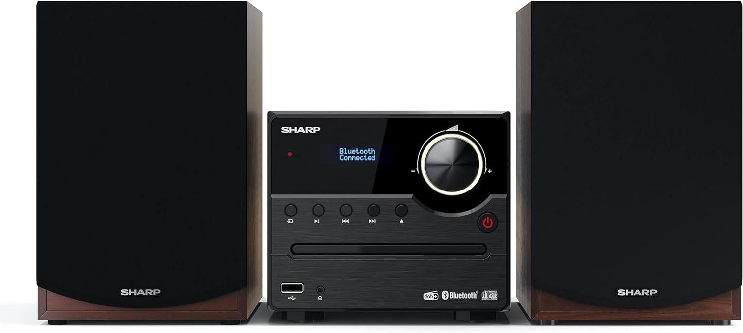 SHARP XL-B517D(BR) Microcatena Sound System Stereo con 45 Watts, Marrone