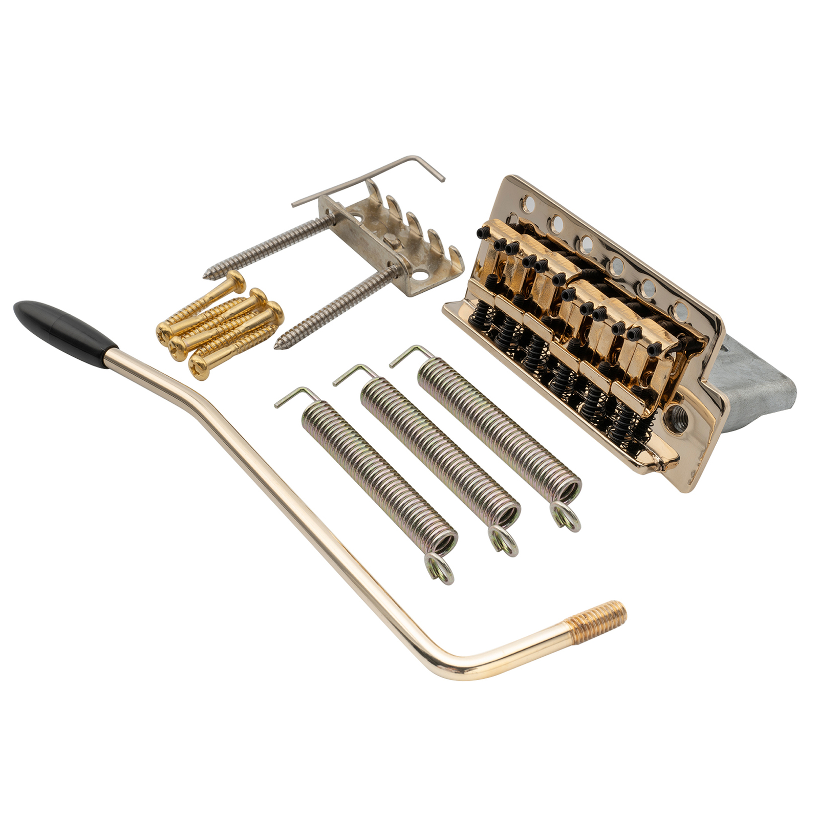 Musiclily Pro Gold 52.5mm Vintage 6-Screw Tremolo Bridge For Squier Strat Guitar