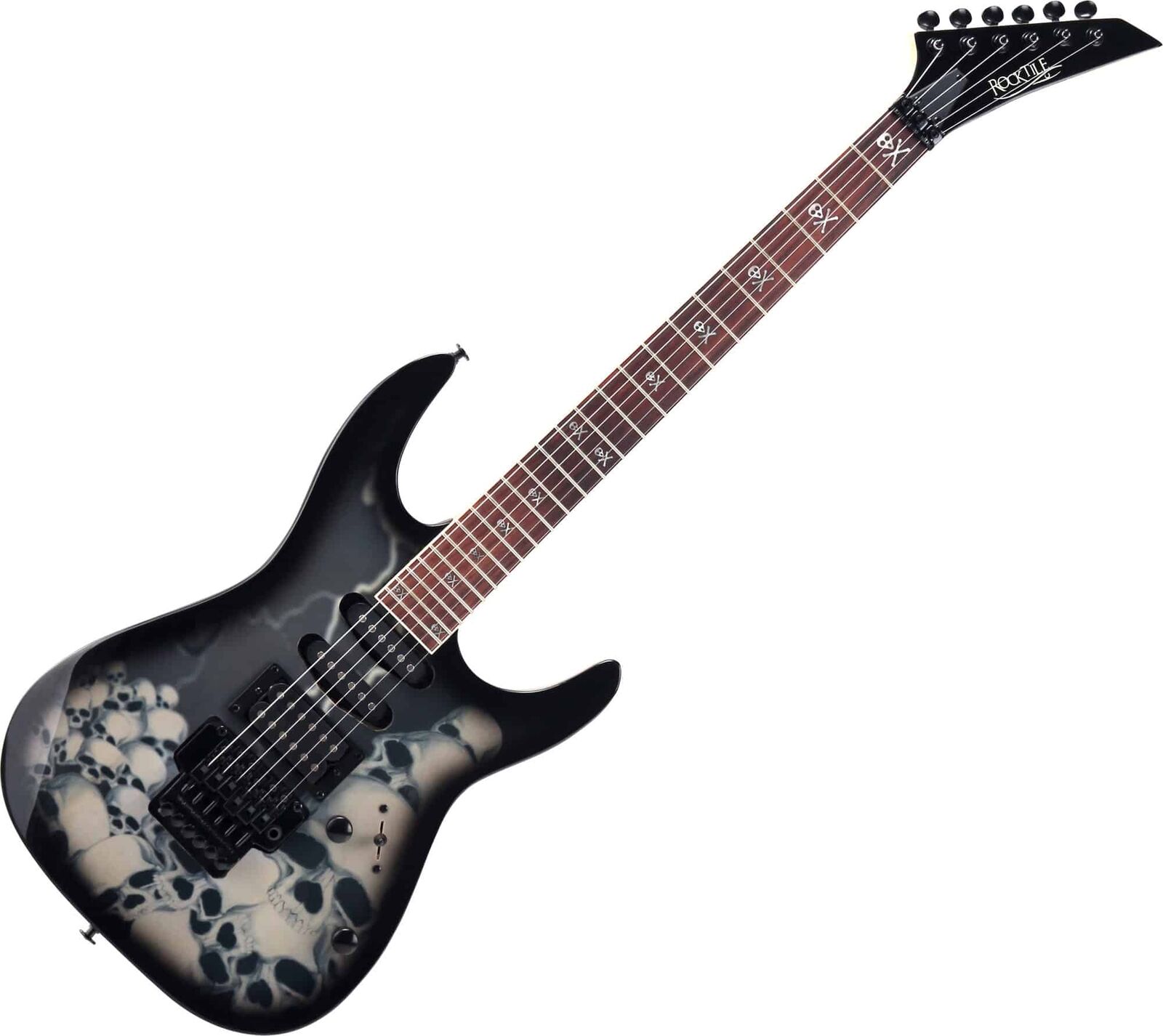 Chitarra Elettrica Heavy Series 24 Tasti Cranio 2x Single Coil 1x Humbucker