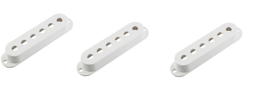 3 Cover Pickup Single Coil Per Chitarra Fender Stratocaster Bianco White 943926