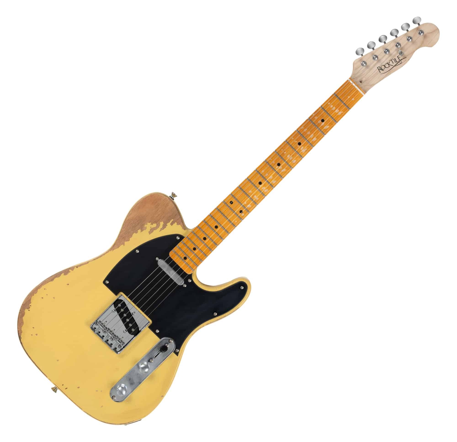 Rocktile Vinstage TL Chitarra Elettrica Vintage Blonde Relic Aged Corpo Pickup