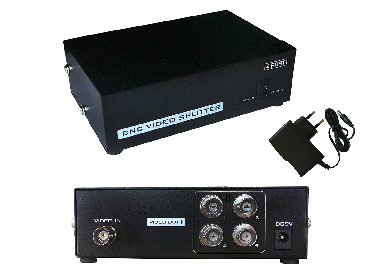 Splitter BNC 4 Porte - Duplicati 4 Volte Immagine Fonte Video