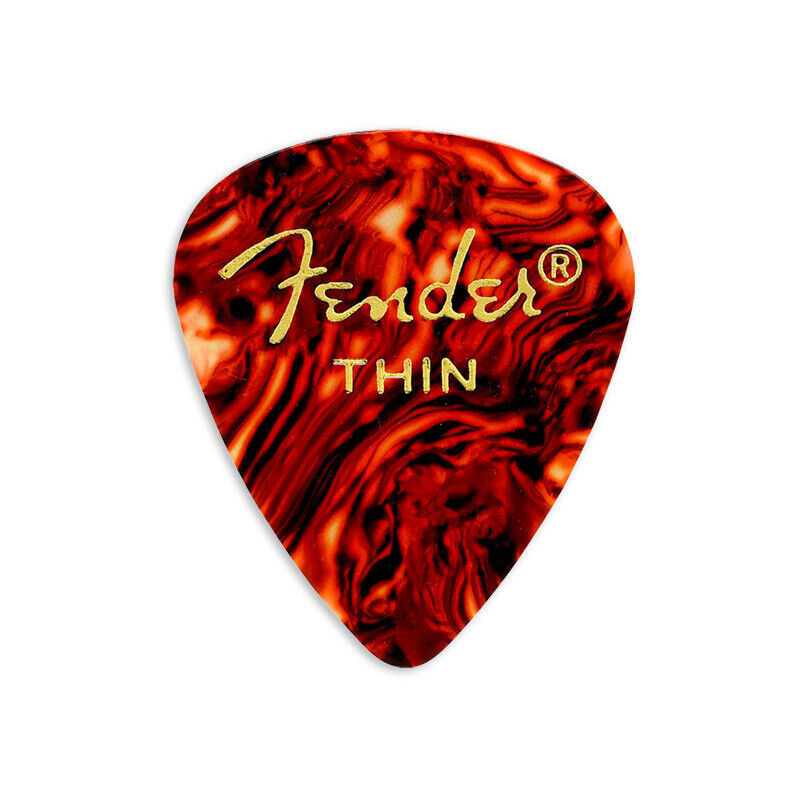 12 Plettri per Chitarra Fender Celluloide 351 Classic Shell Tartaruga Thin