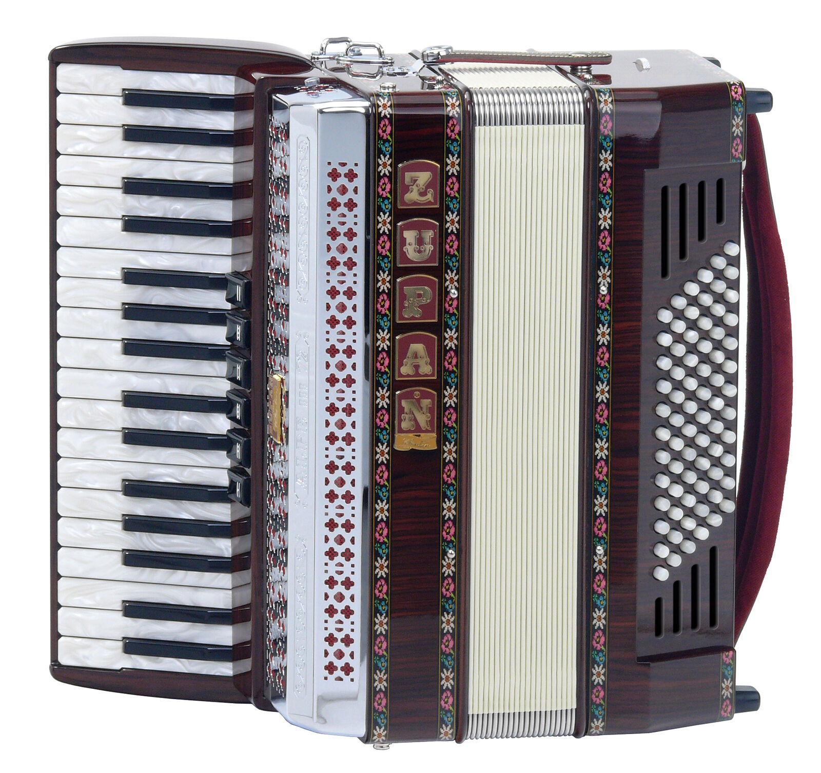Fisarmonica Zupan Piano Accordion 72 Bassi 34 Tasti Palisssandro Set Valigia