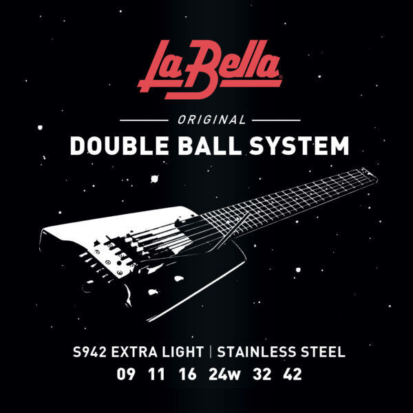 La Bella Double Ball System  Muta di corde per chitarra elettrica headless, dopp