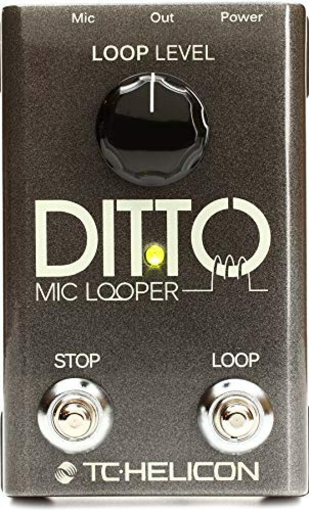 TC Helicon DITTO MIC LOOPER Pedale looper a due pulsanti facile da usare per voc