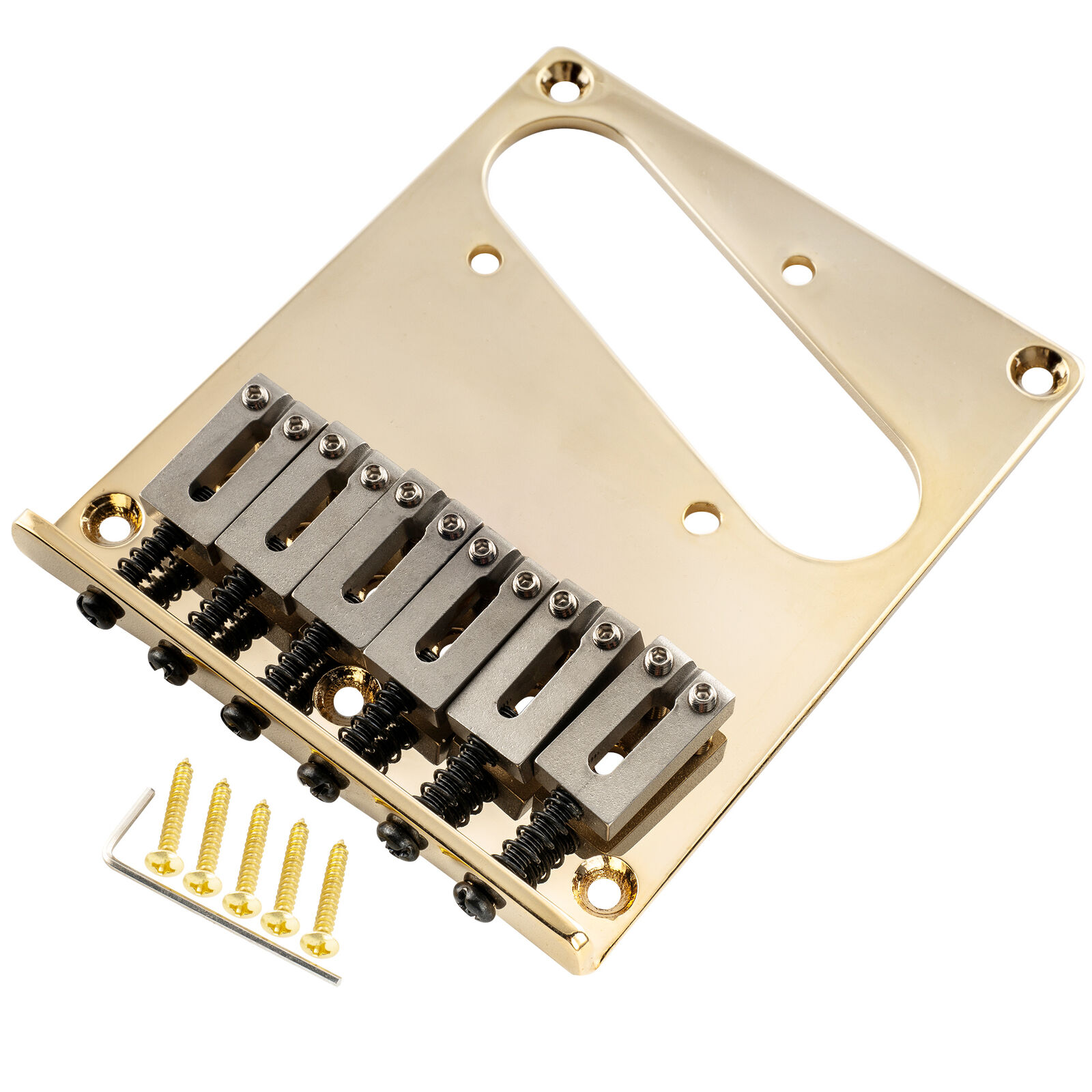 Musiclily Pro Gold 54mm Bridge Stainless Steel Saddle For Squier Tele Guitar