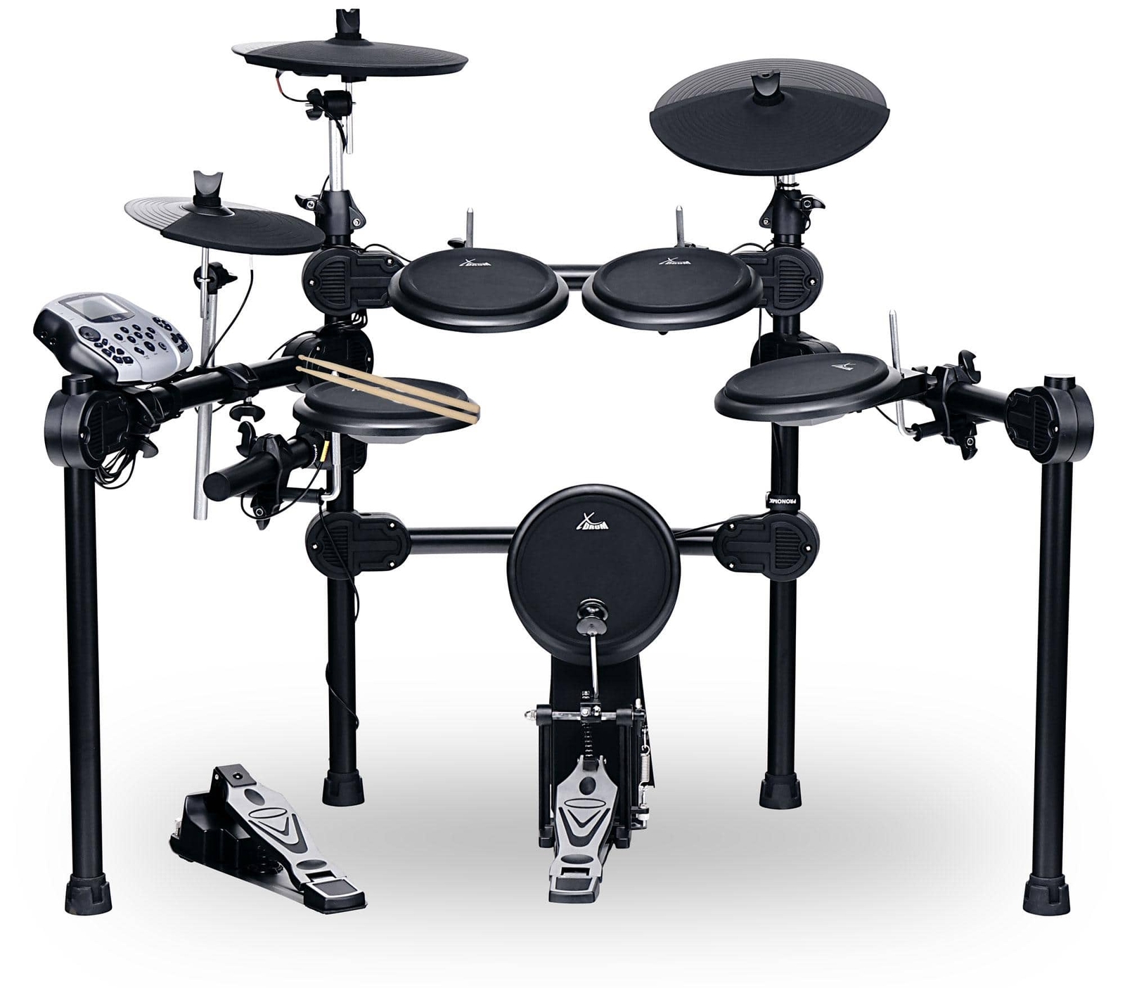 Batteria Elettronica Drum Percussion Set Modulo 458 Suoni Rack USB MIDI AUX Nero