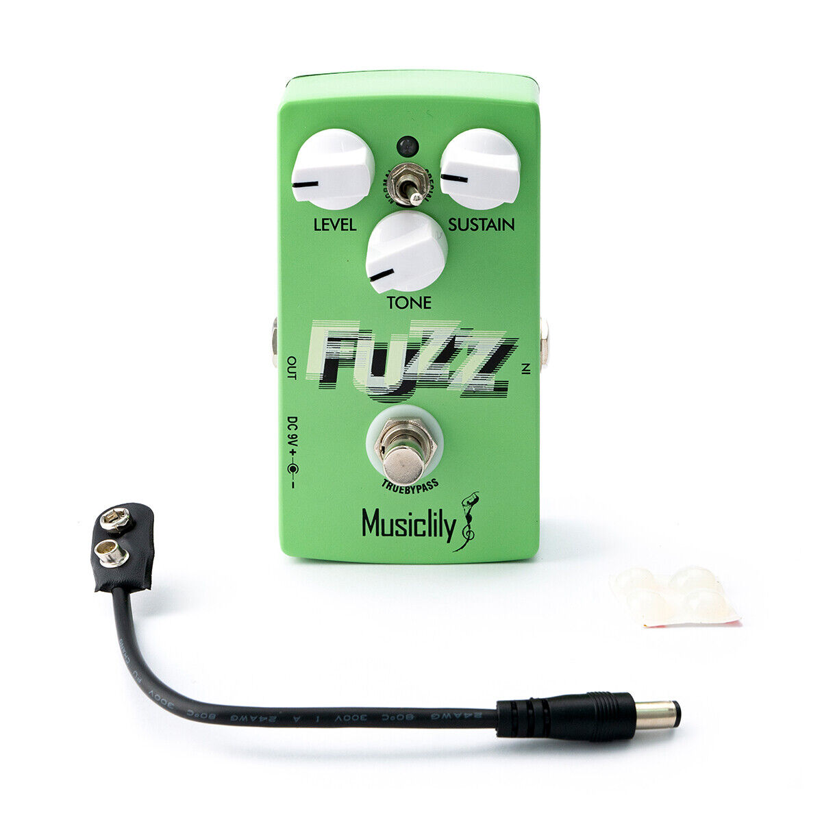 Musiclily Pro Octave Fuzz Guitar Effect Pedal DC 9V Adapter Powered True Bypass