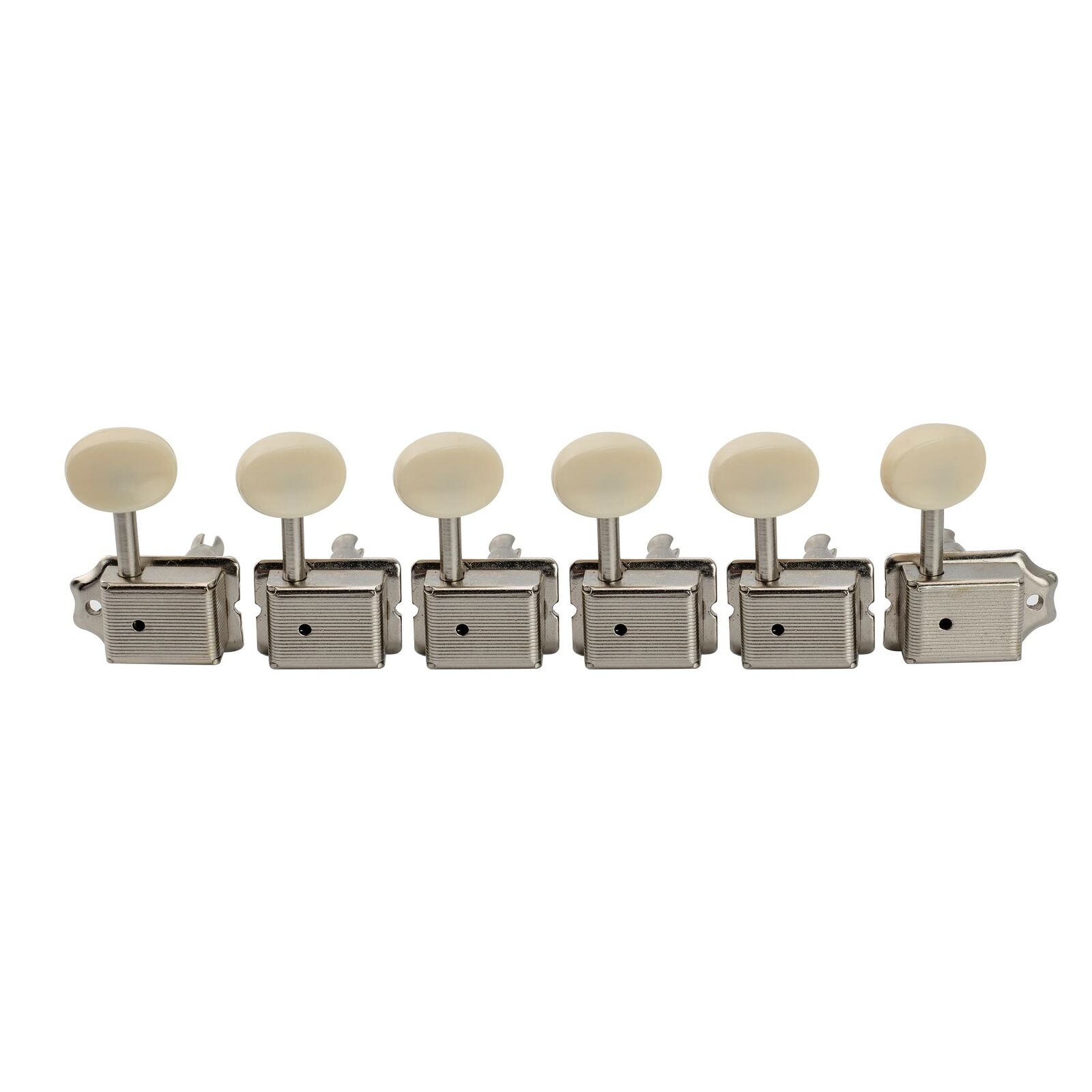 Musiclily Pro Bianco Bottone 6 Inline Vintage Albero Diviso Chitarra Meccaniche