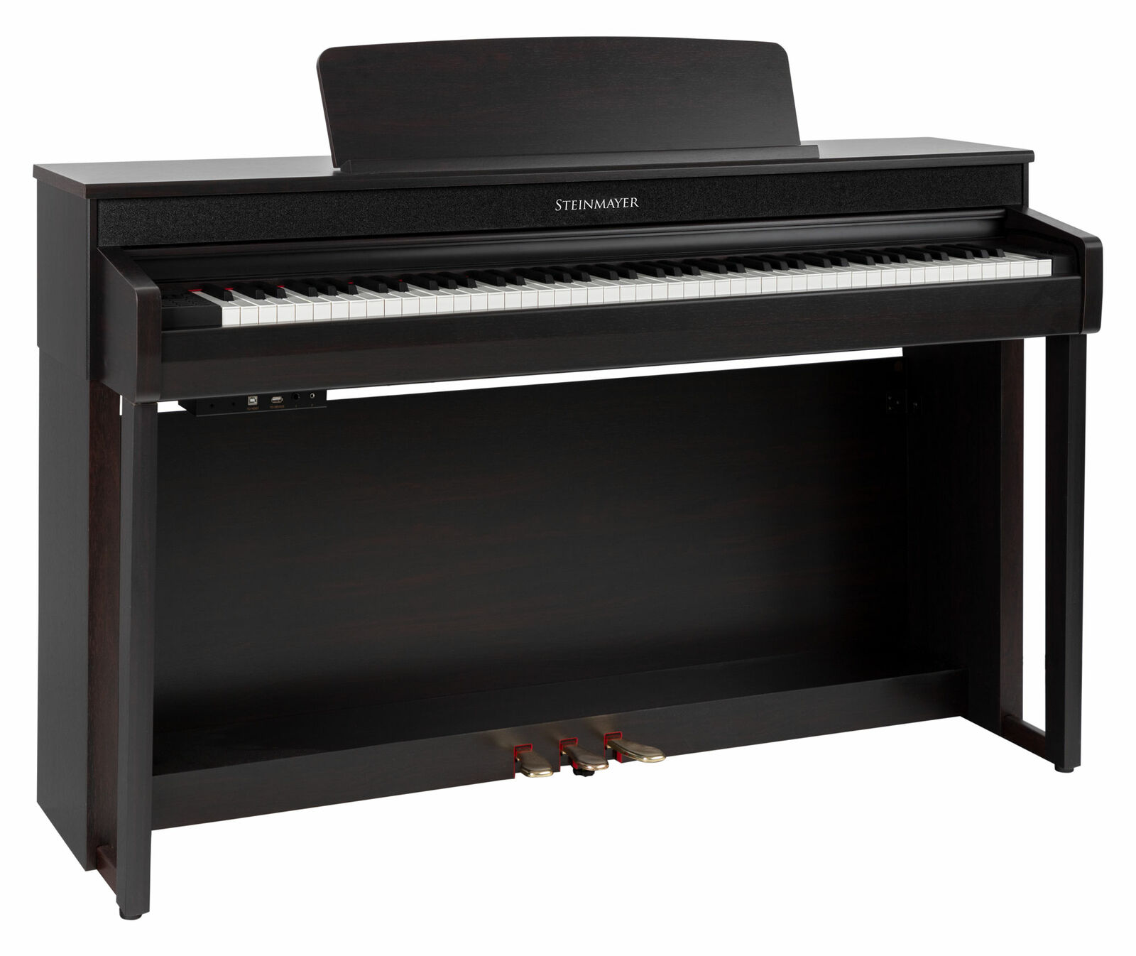 Pianoforte Digitale 88 Tasti Pesati in Legno 3 Pedali USB Bluetooth Palissandro