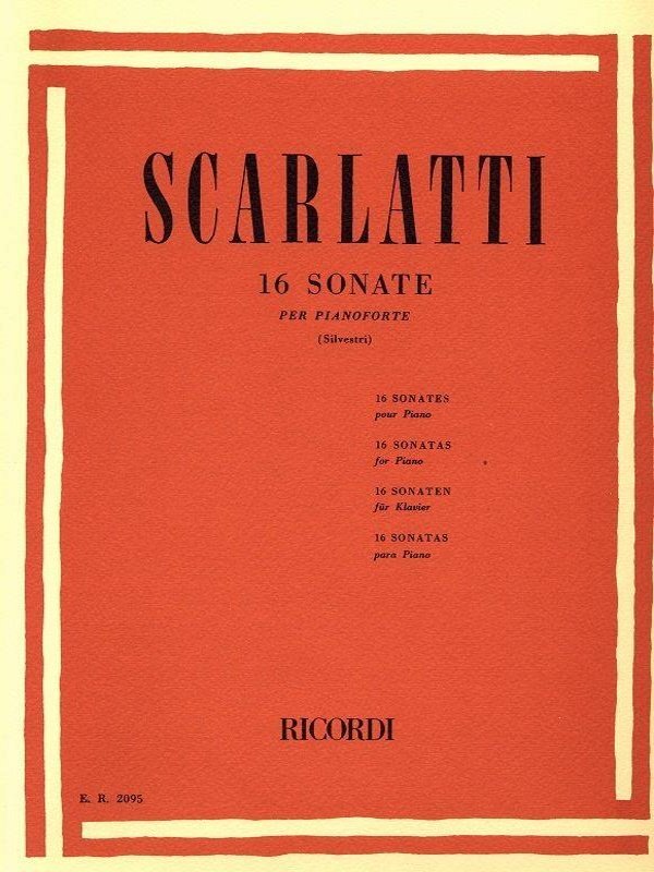 Scarlatti 16 Sonate per pianoforte - Silvestrini - Ricordi