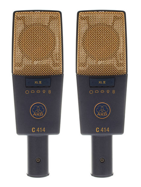 AKG C414-XLII STEREO SET 2 MICROFONI A CONDENSATORE DA STUDIO LARGO DIAFRAMMA 9