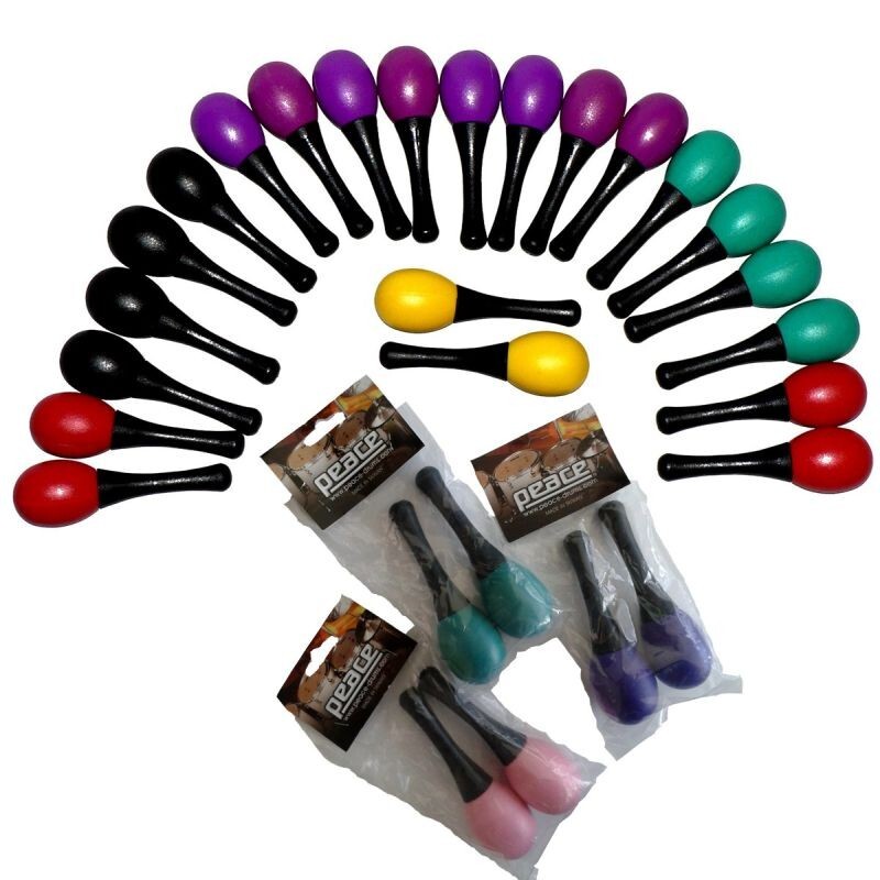 Peace RH-59 Coppia Mini Maracas in PVC colorato