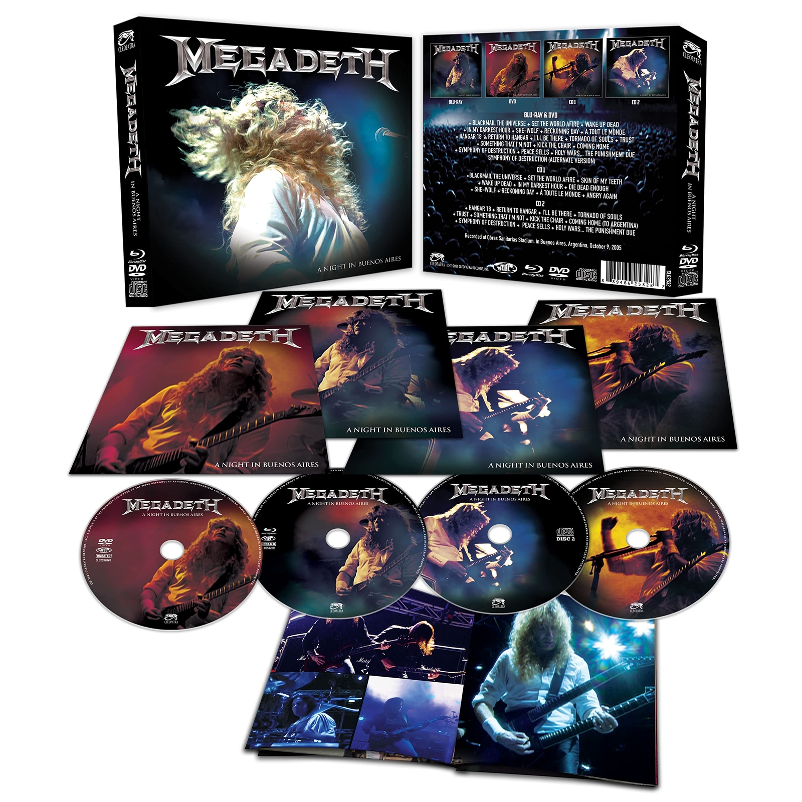 Megadeth - One Night In Buenos Aires DVD/BluRay/CD2 package (Region 0) (CD)