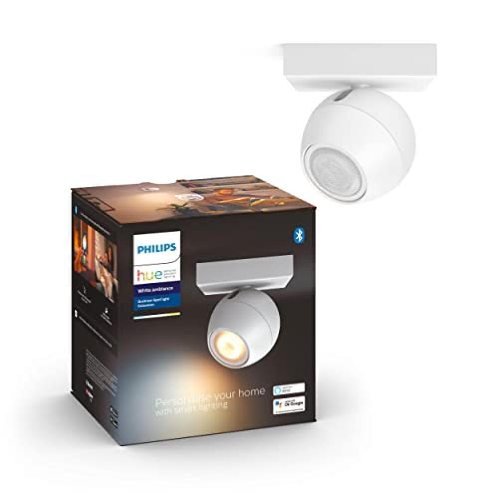 Philips Hue White Ambiance Buckram Faretto LED Smart, Bluetooth, Lampadina Inclu