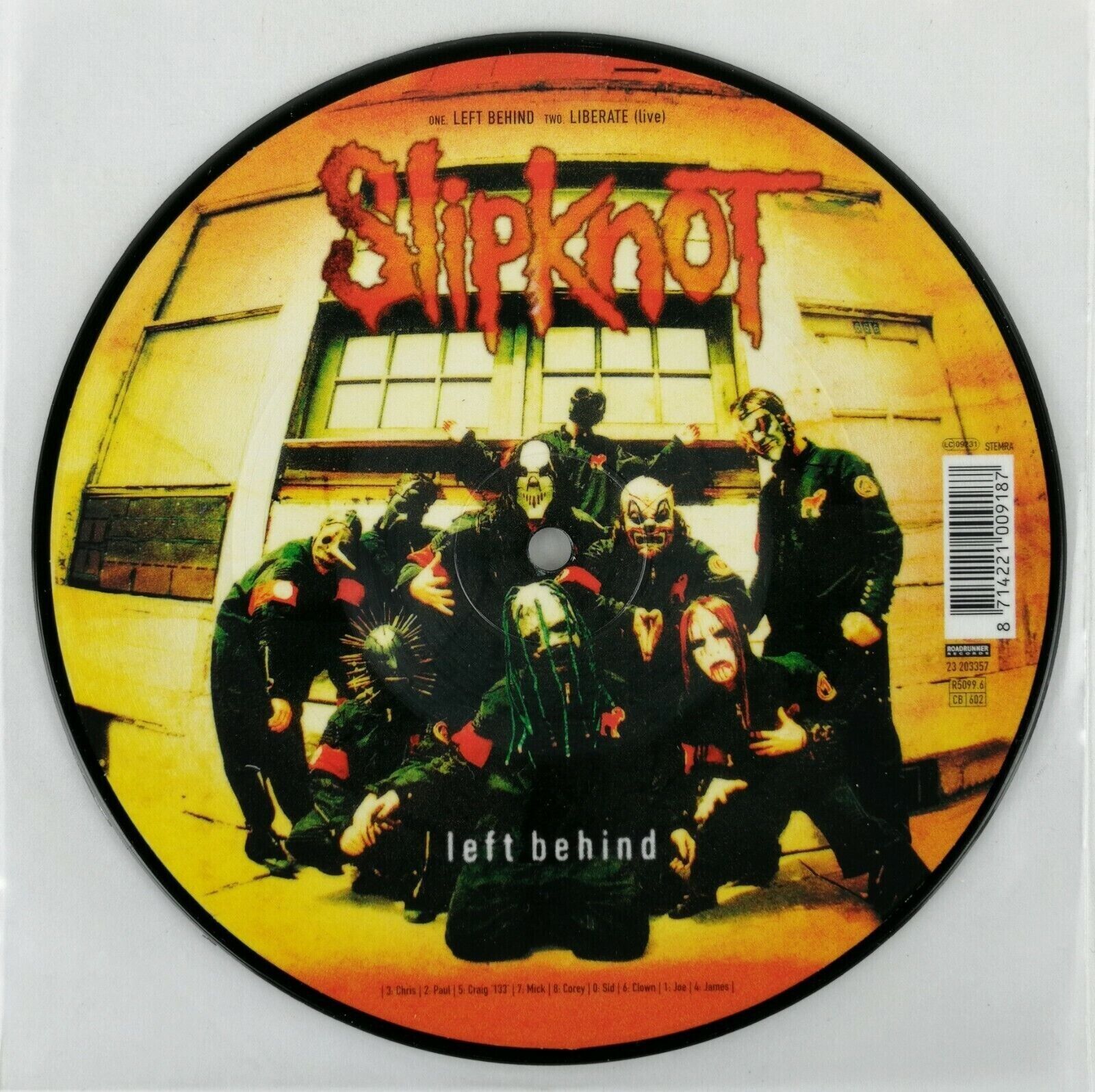 SLIPKNOT - Left Behind/Liberate (Live) - VINYL,PICTURE DISC,7",45 RPM