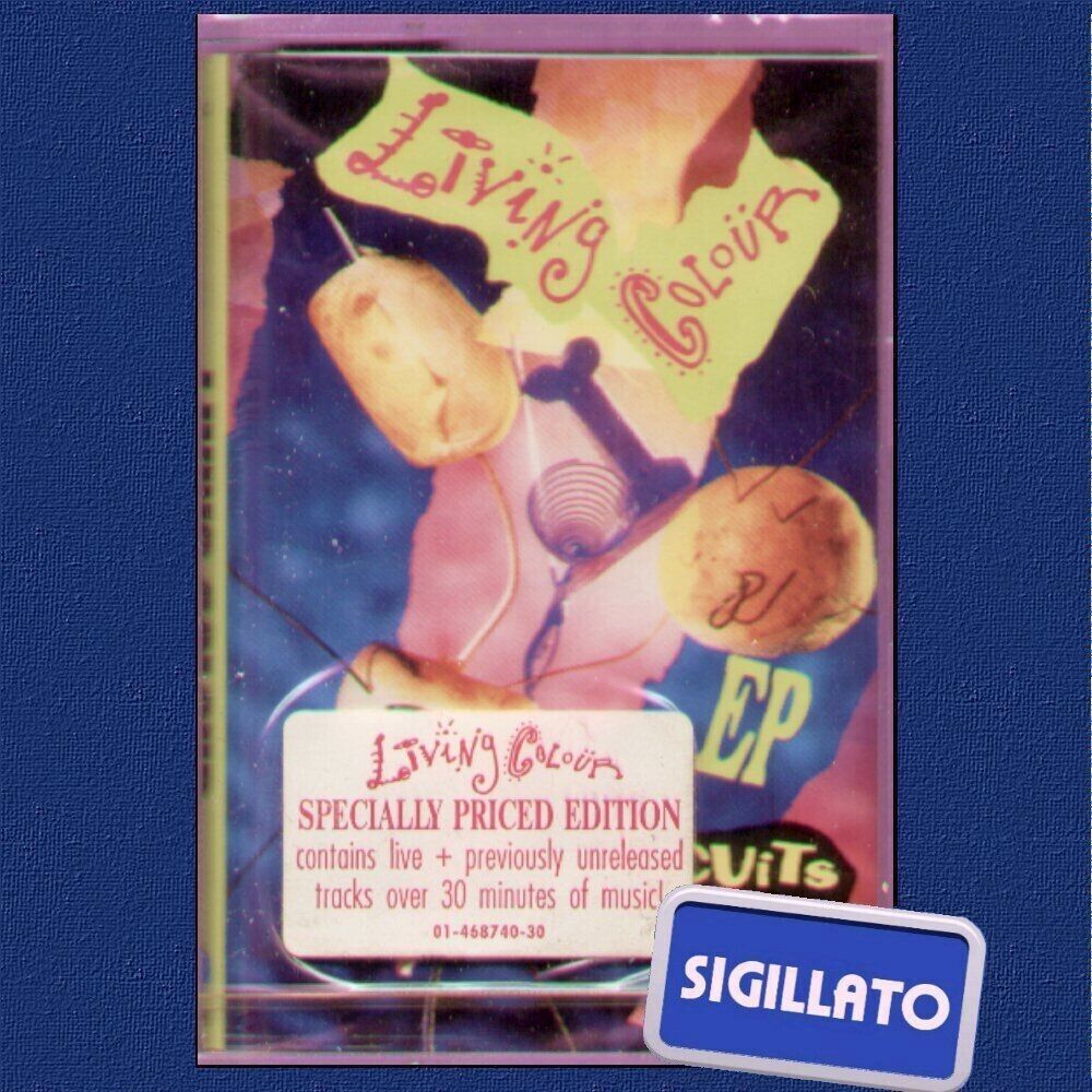 LIVING COLOUR " BISCUITS " CASSETTE,MC,K7,SEALED,SIGILLATA