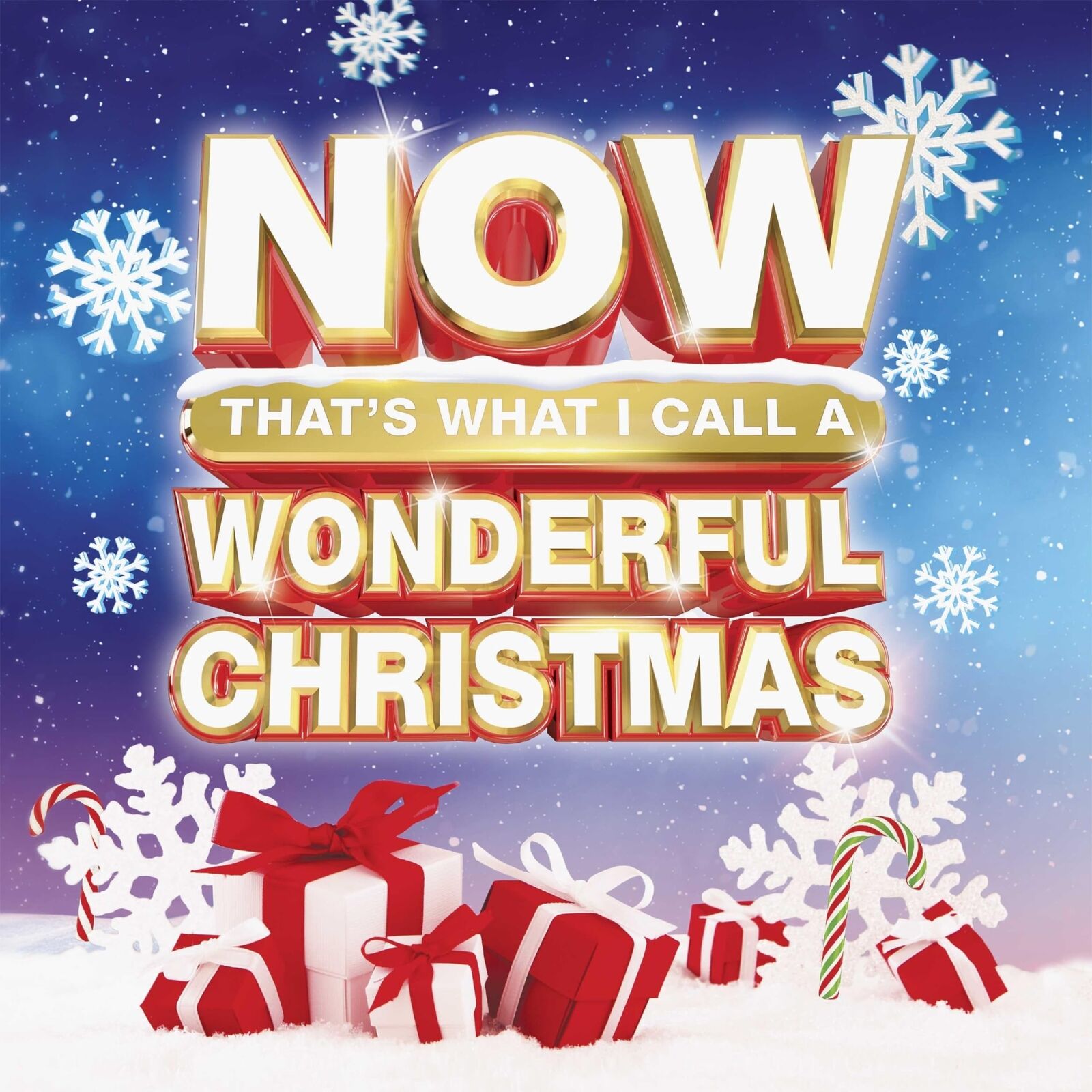 Various Artists NOW Wonderful Christmas Red & White Candy Floss (Vinyl LP)