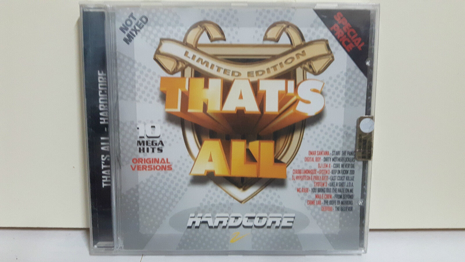THAT'S ALL HARDCORE LIMITED EDITION NEW SIGILLATO CD 8032484001817