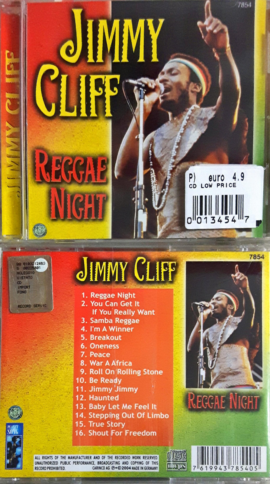 JIMMY CLIFF REGGAE NIGHT CD SEALED SIGILLATO