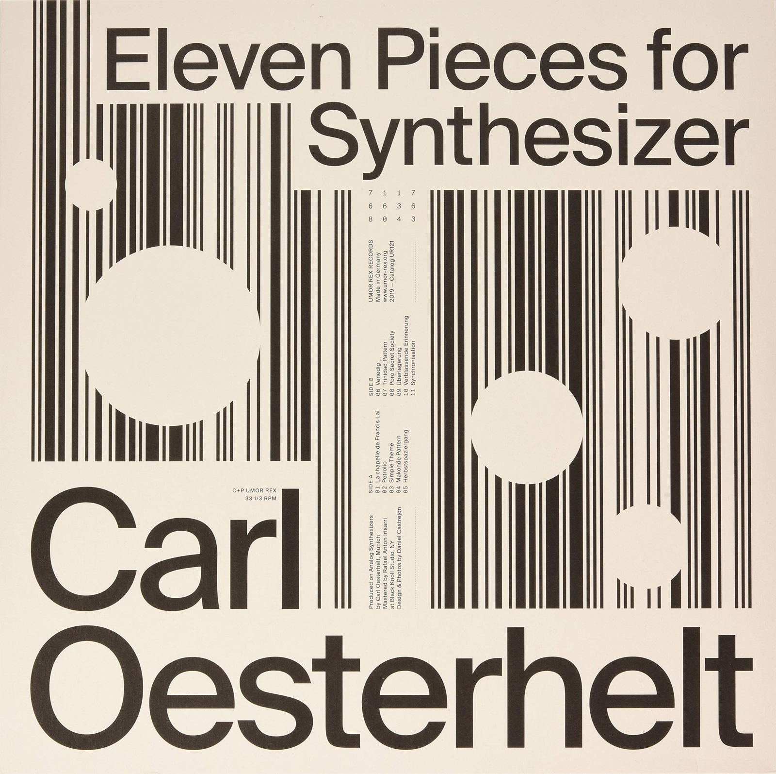 OESTERHELT,CARL Eleven Pieces For Synthesizer (Vinyl LP)
