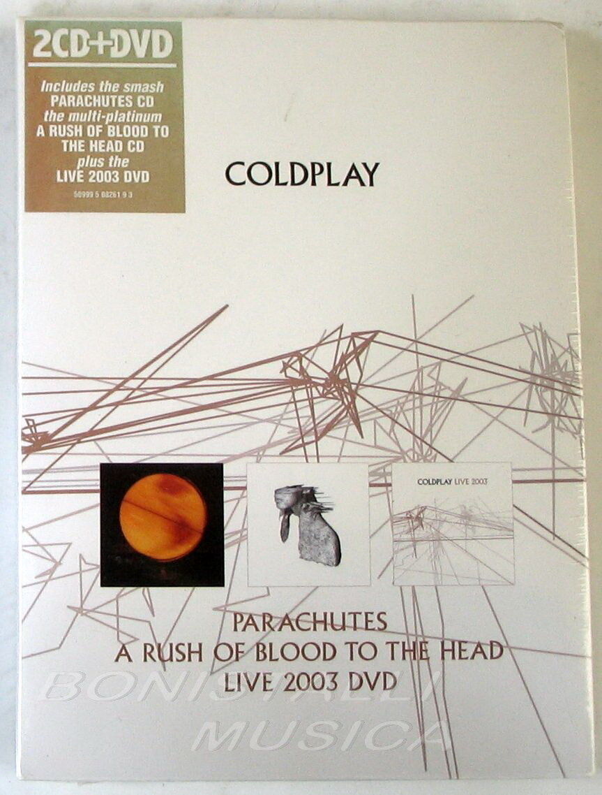 COLDPLAY - PARACHUTES - A RUSH OF BLOOD - LIVE 2003 - 2 CD + DVD Sealed