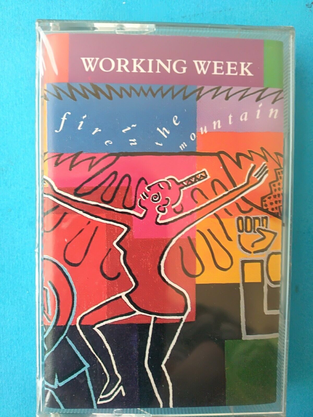 WORKING WEEK "FIRE IN THE MOUNTAIN" ,C K7 TAPE 1989 VIRGIN CDIX86 ITALY SEALED